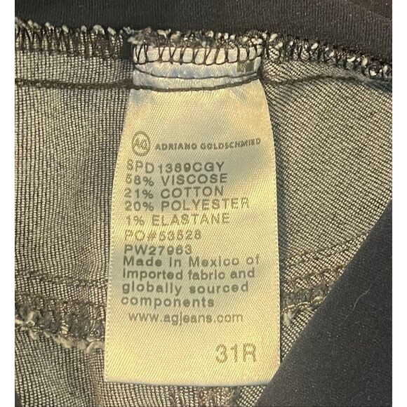 AG SECRET FIT LEGGING ANKLE MATERNITY JEANS Sz 31R - Picture 6 of 6